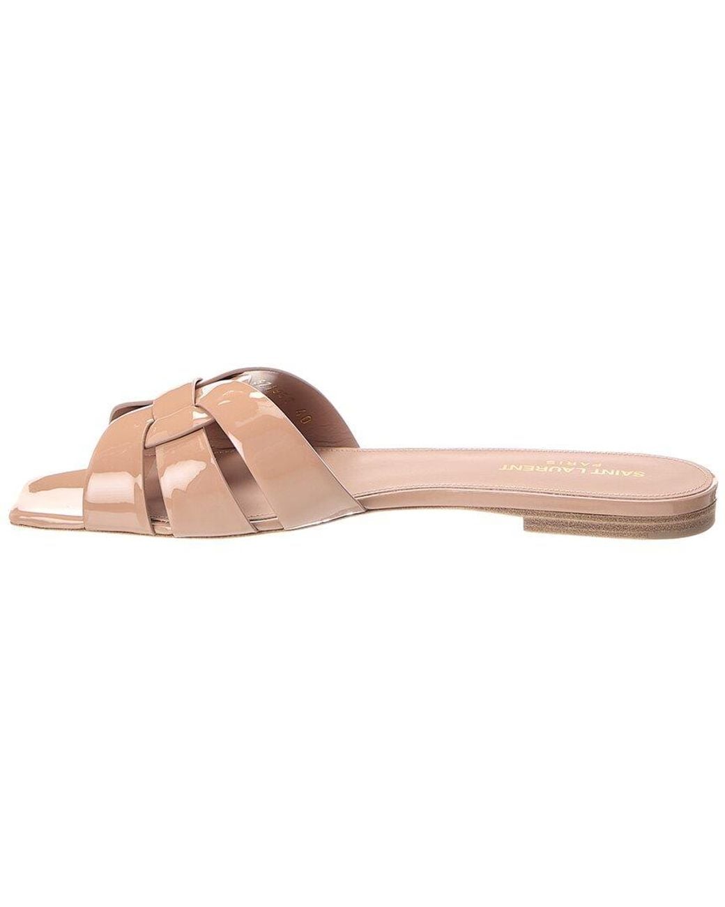 Saint Laurent Pink Tribute Patent Sandal