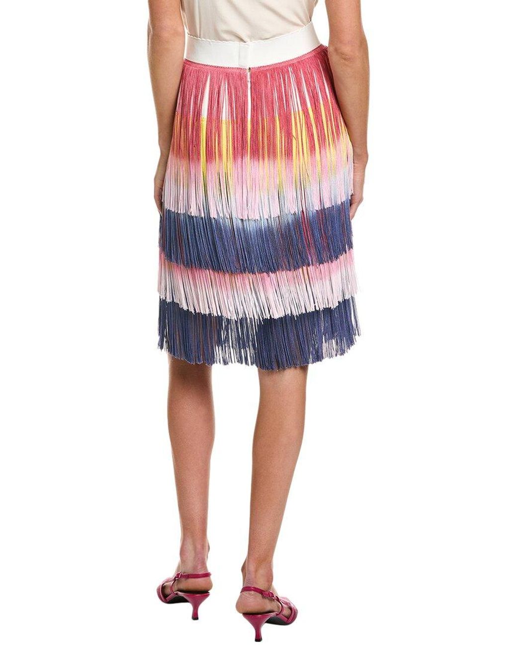 Dolce & Gabbana Blue Silk-Blend Mini Skirt