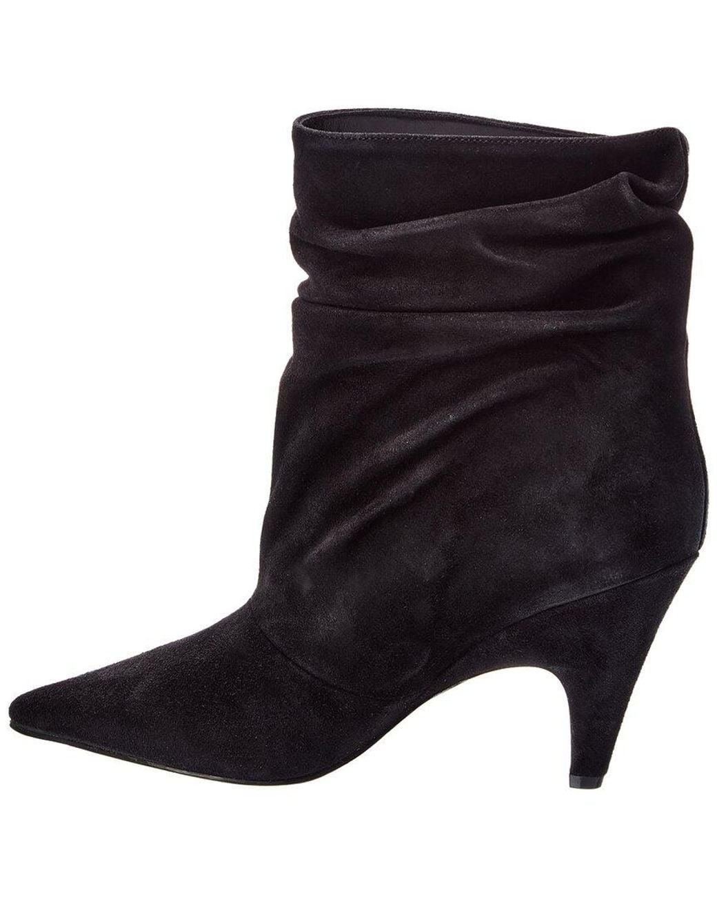 Alexandre Birman Black Tati Slouch Mini Suede Boot