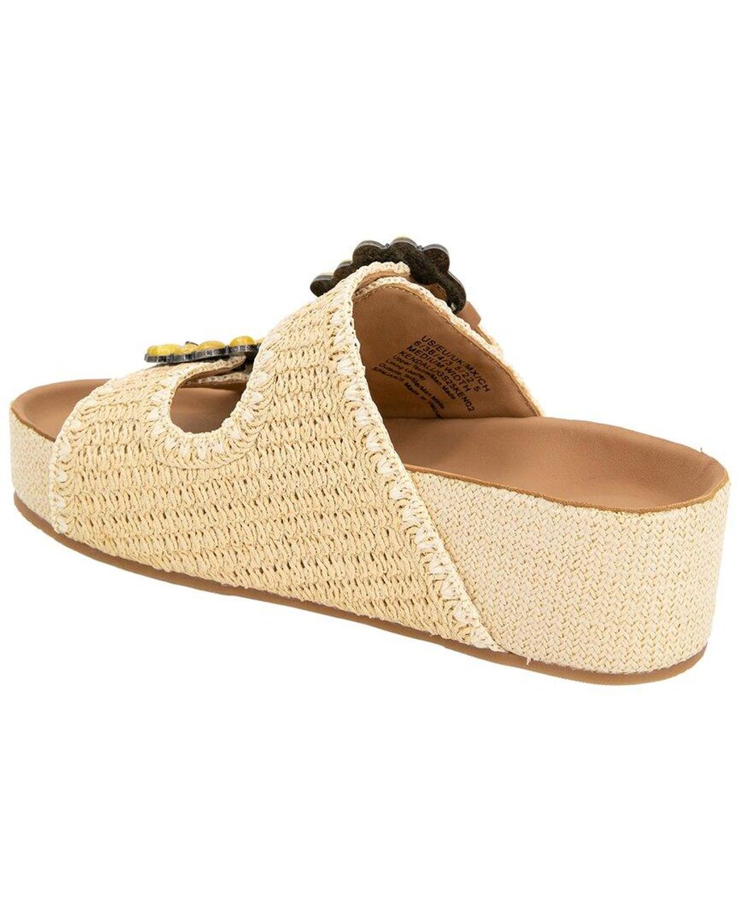 Gentle Souls White By Kenneth Cole Kendall Raffia Sandal