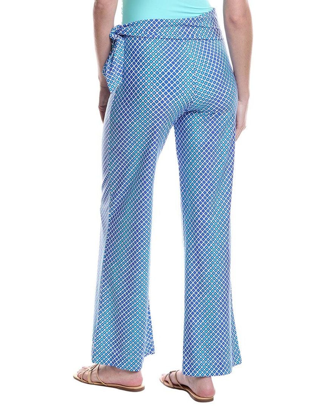 Helen Jon Blue Relaxed Side-Tie Pant