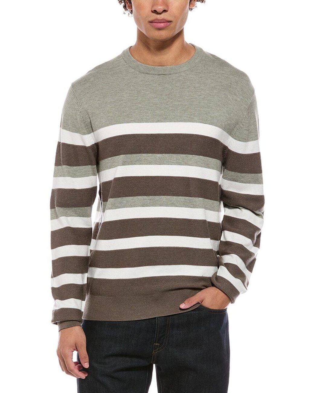 Point Zero Gray Semi Fit Crewneck Sweater for men
