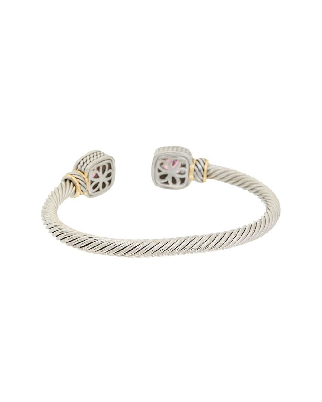 Juvell White Plated Topaz Bracelet