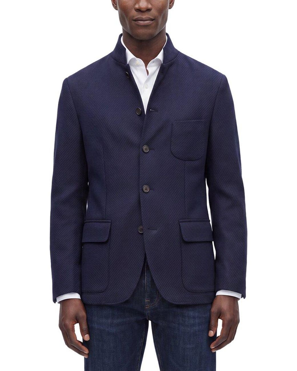 Corneliani Blue Cc Collection Virgin Wool Sportswear Jacket for men