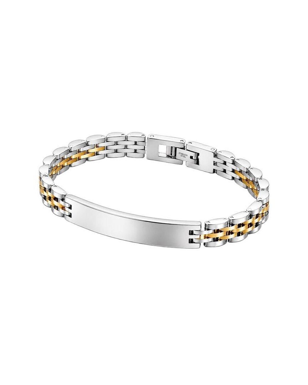 jean claude White Stainless Steel Bracelet for men