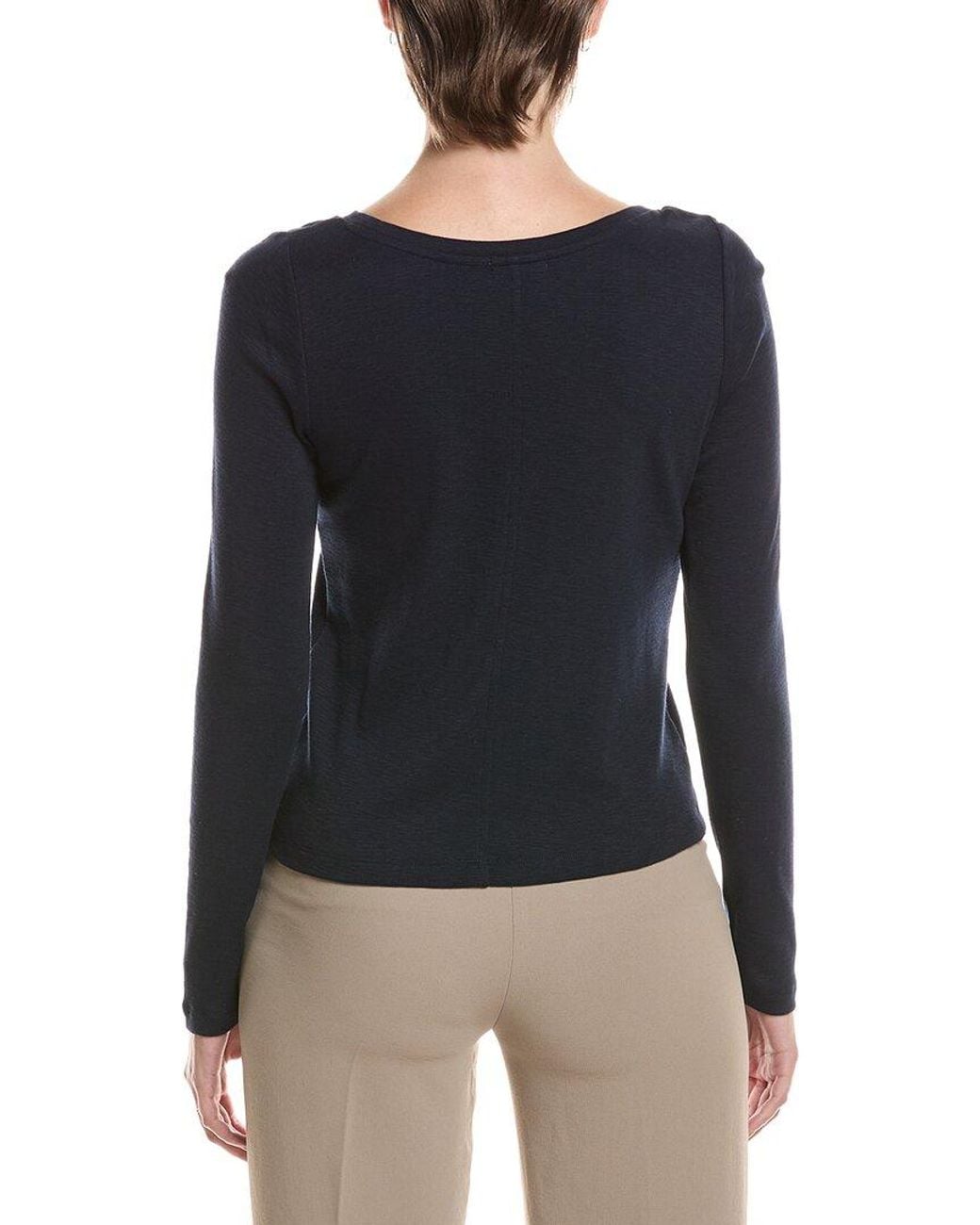 NIC+ZOE Blue Solid Cape Rib Modern Boat T-Shirt