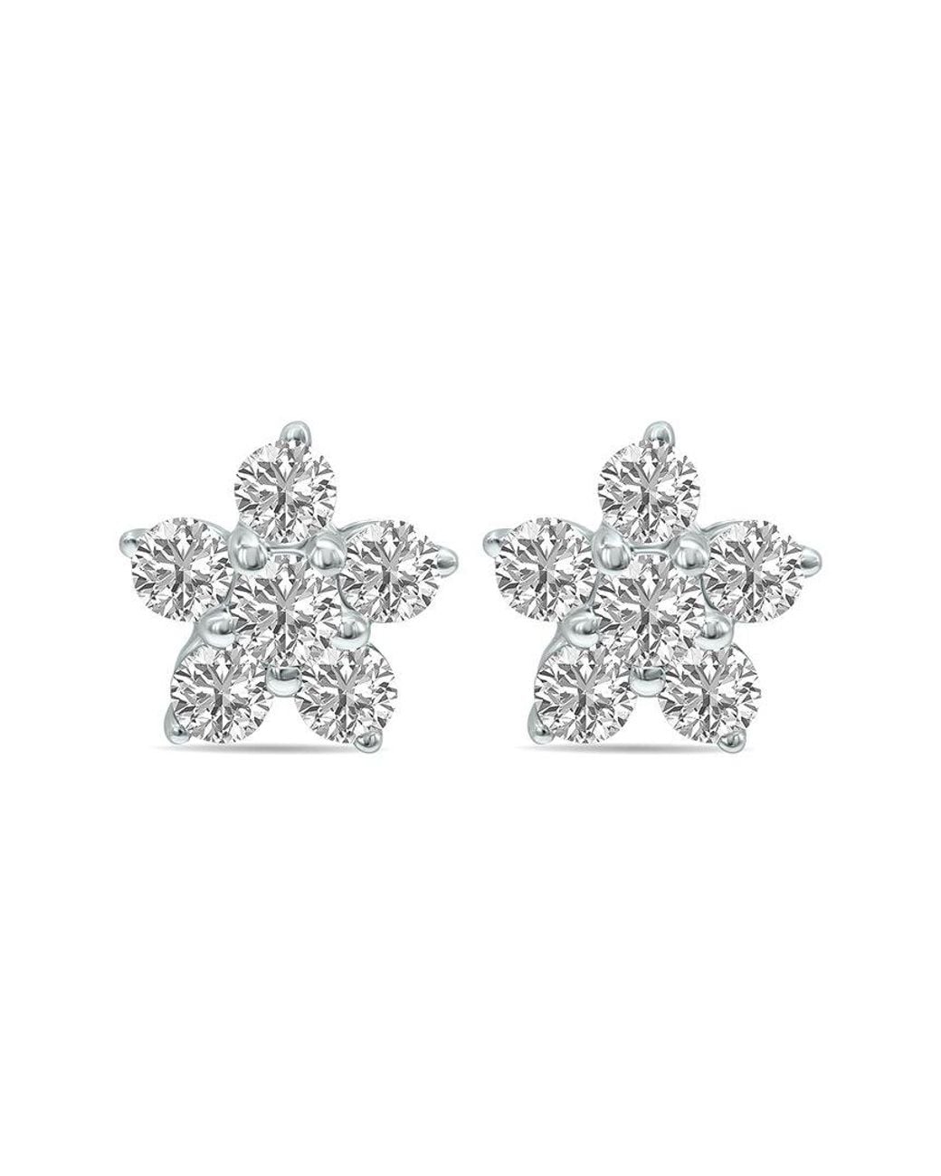 Lab Grown Diamonds White 14k 0.50 Ct. Tw. Lab-grown Diamond Star Earrings
