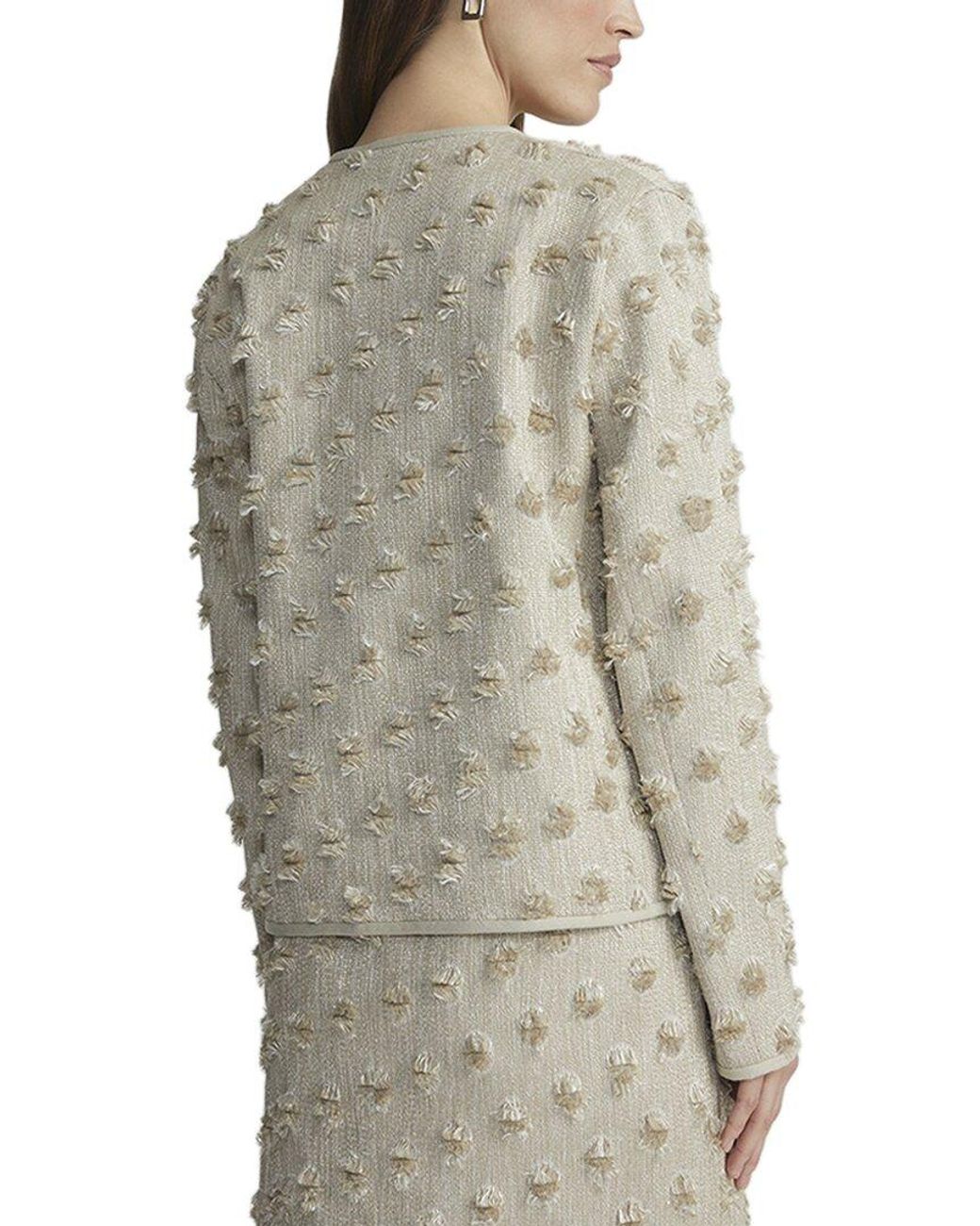 Lafayette 148 New York Gray Linen-Blend Jacket