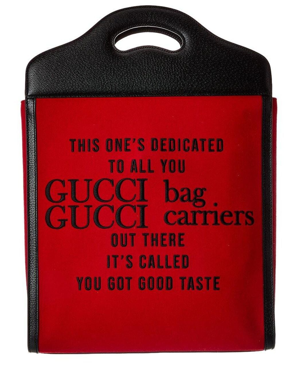 Gucci Red Centennial 100 Medium Canvas & Leather Tote