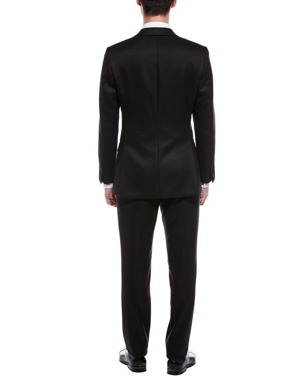 Kilgour Black 2Pc Barathea Wool Suit for men