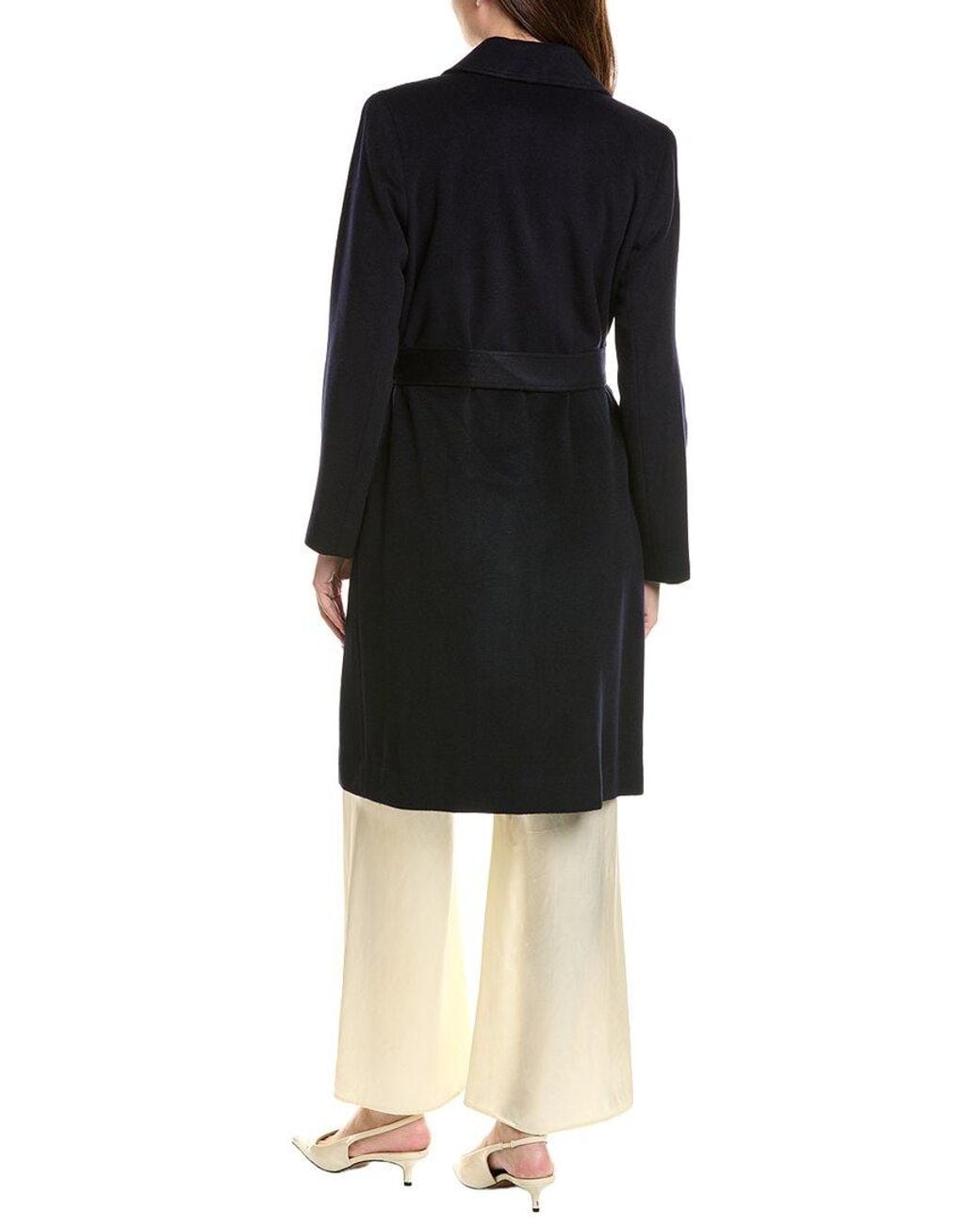 Sofiacashmere Black Sofiacashmere Wool & Cashmere-Blend Coat