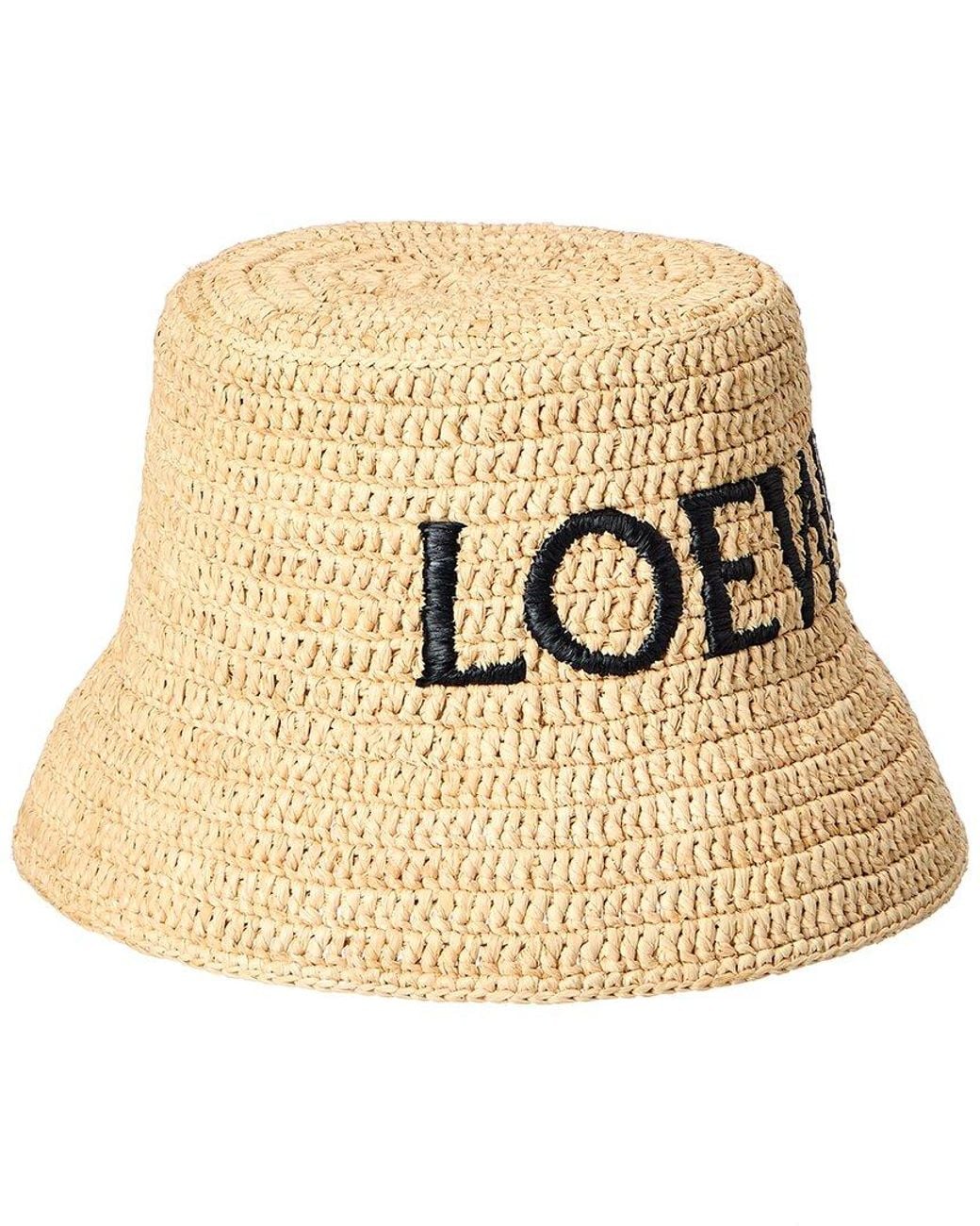 Loewe Raffia Bucket Hat in Natural | Lyst