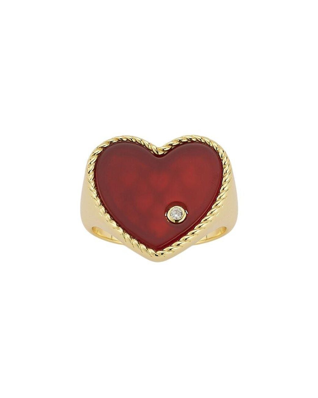 Glaze Jewelry Red 14K Over Cz Ring