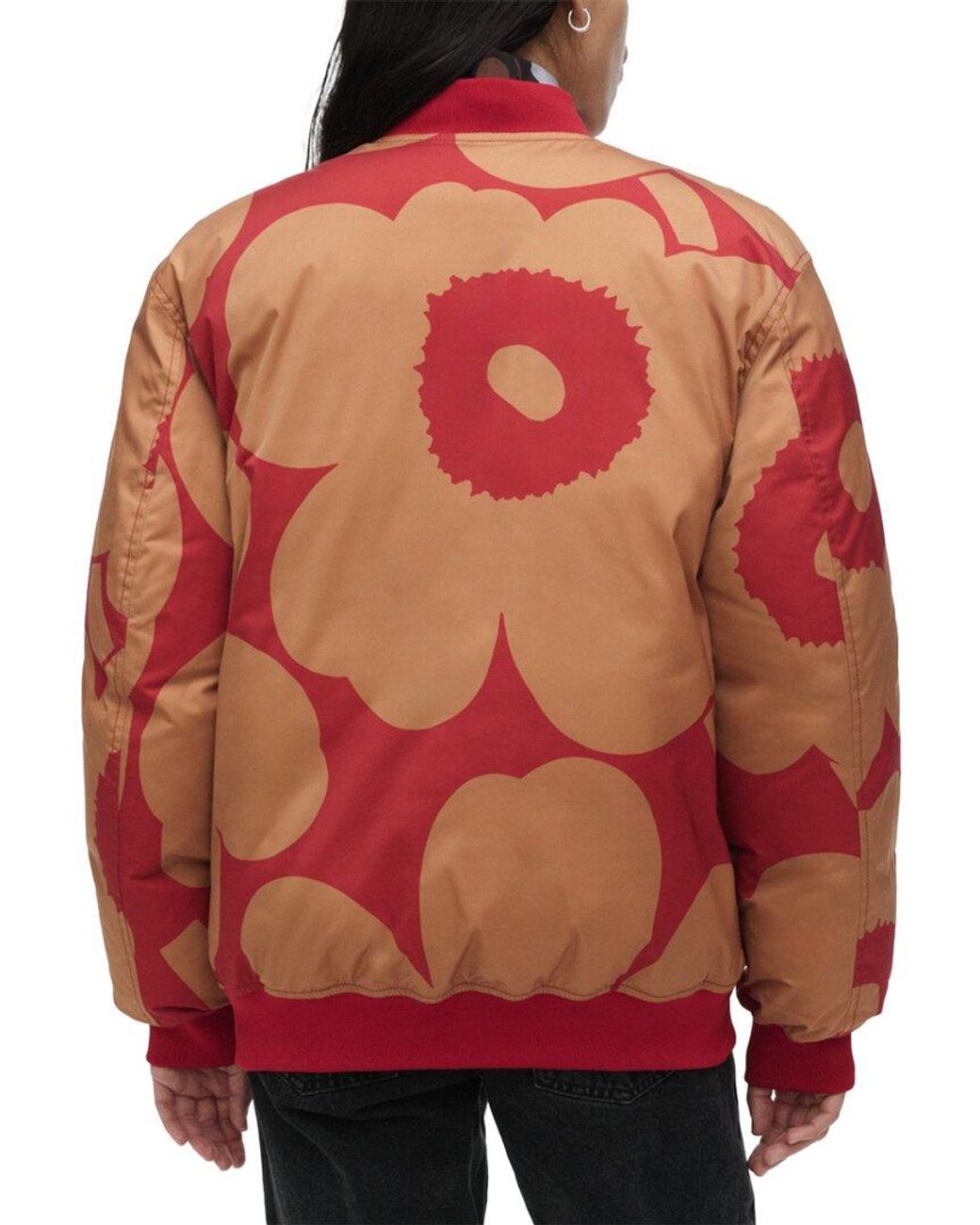 Marimekko Red Blossa Unikko Padded Coat