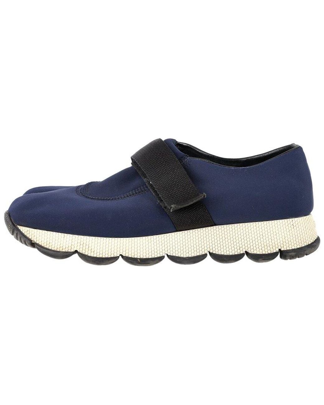 Prada Blue Nylon Slip-On Sneaker (Authentic Pre-Loved)