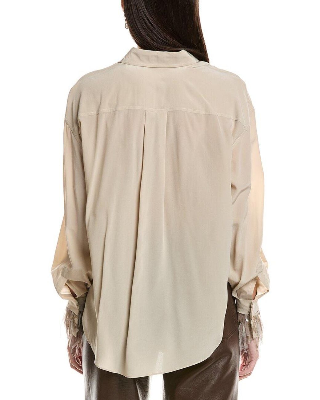 Brunello Cucinelli Natural Silk Blouse