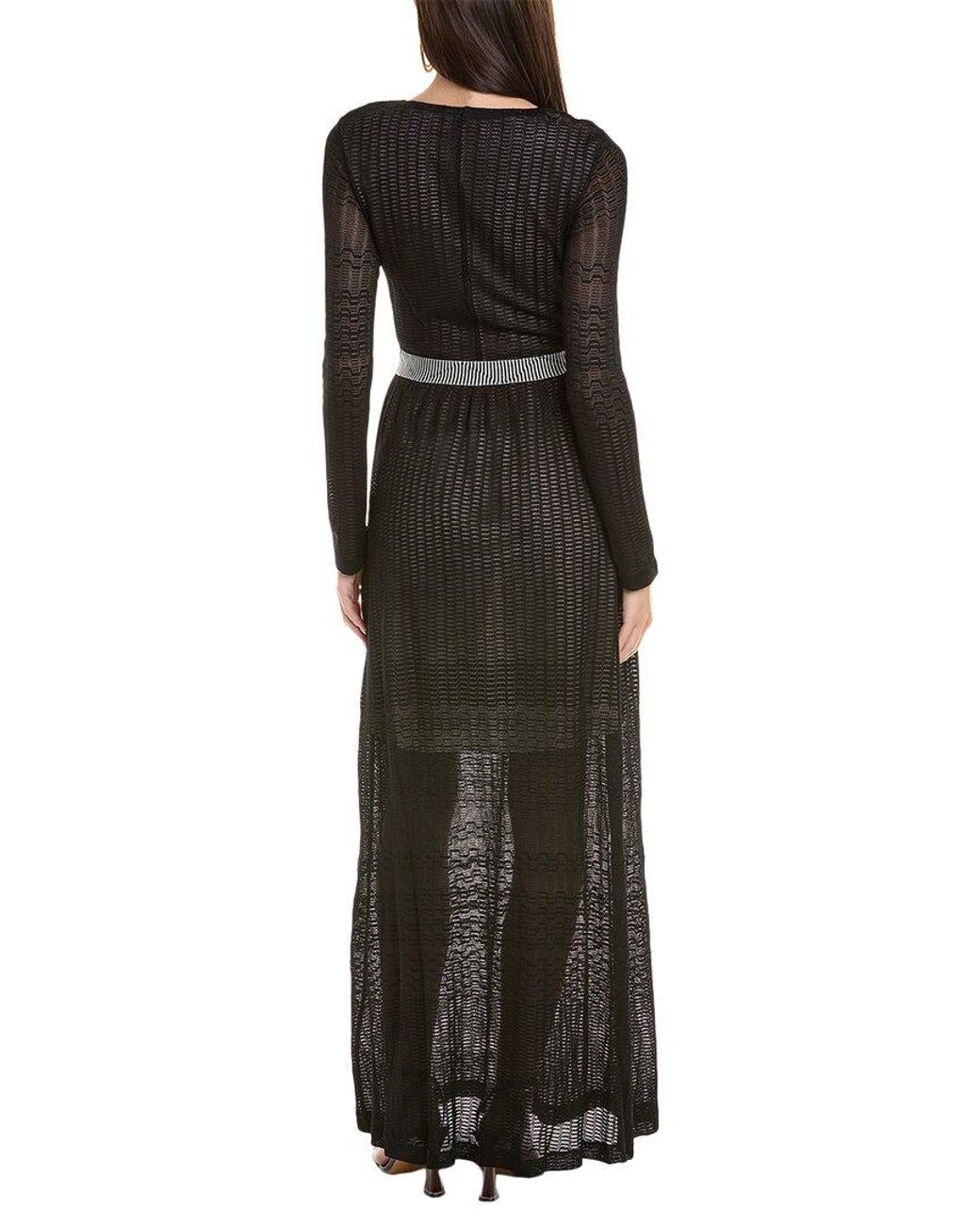 Missoni Black Knit Long Maxi Dress