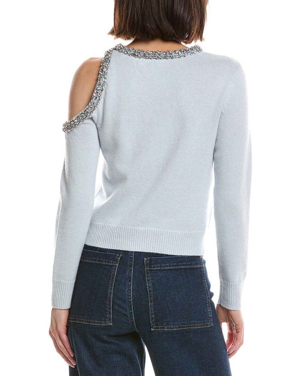 MILLY Blue Roma Knit Top