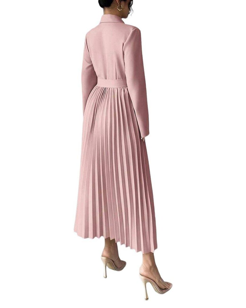 XIRELLI Pink Solid Maxi Dress