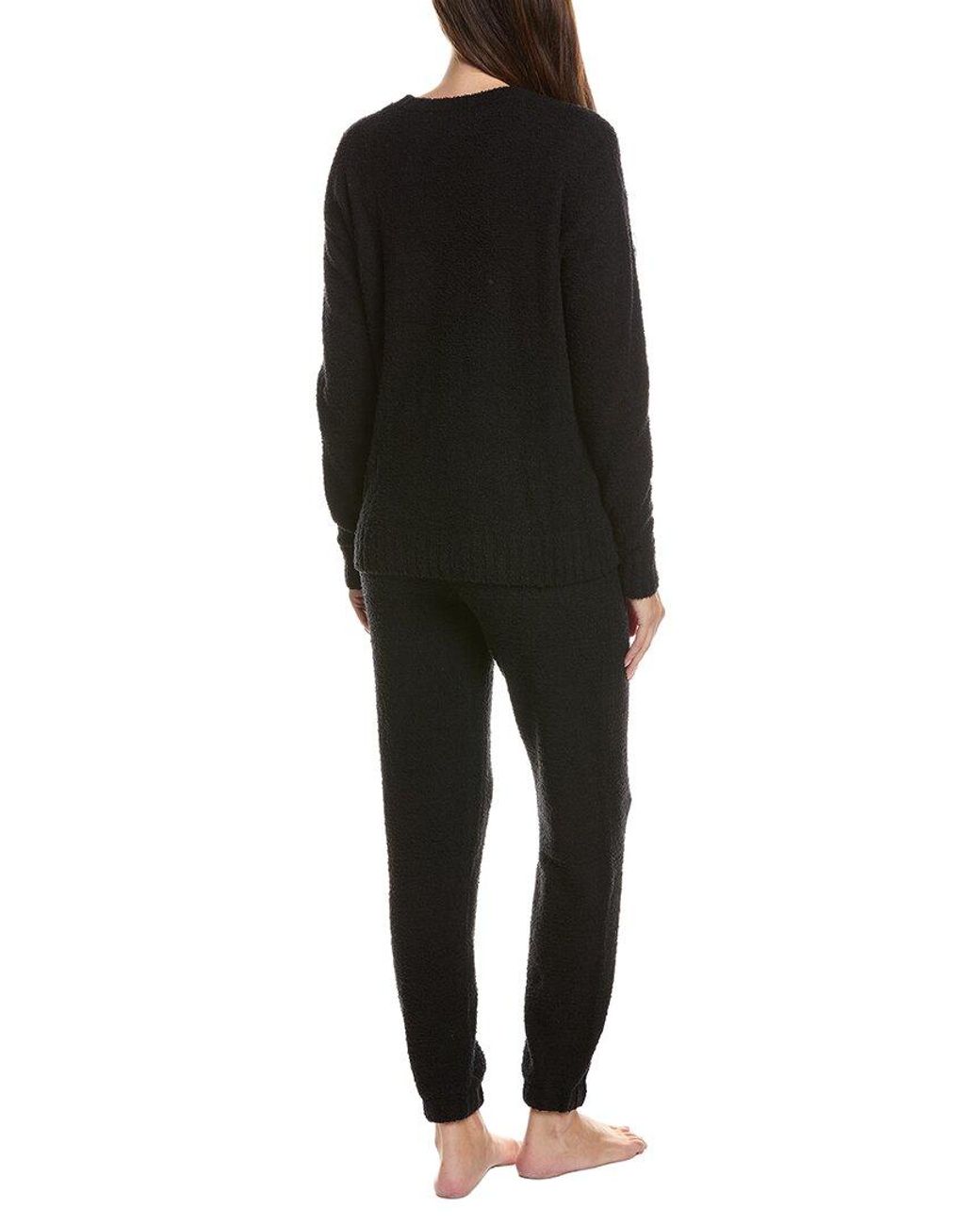 Splendid Black 2Pc Fuzzy Sweater Set