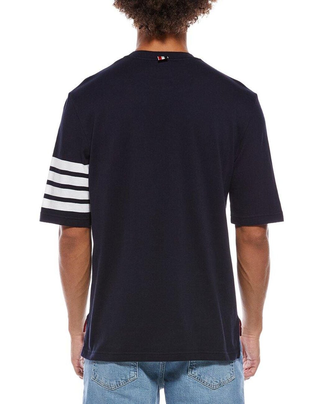 Thom Browne Blue Logo T-Shirt for men