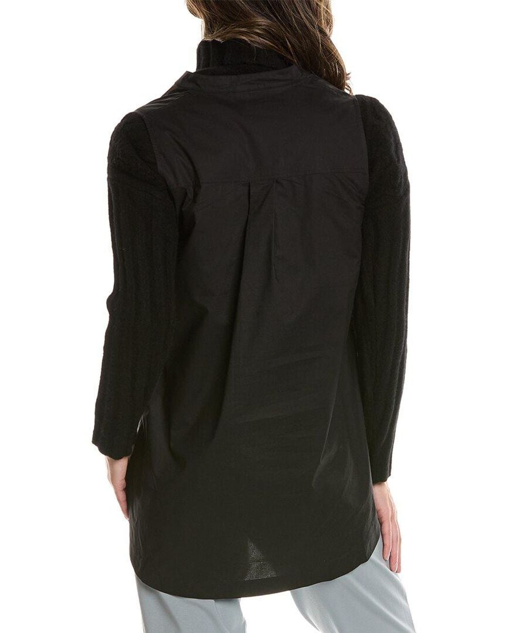 AllSaints Black Claude Wool & Yak-Blend Sweater