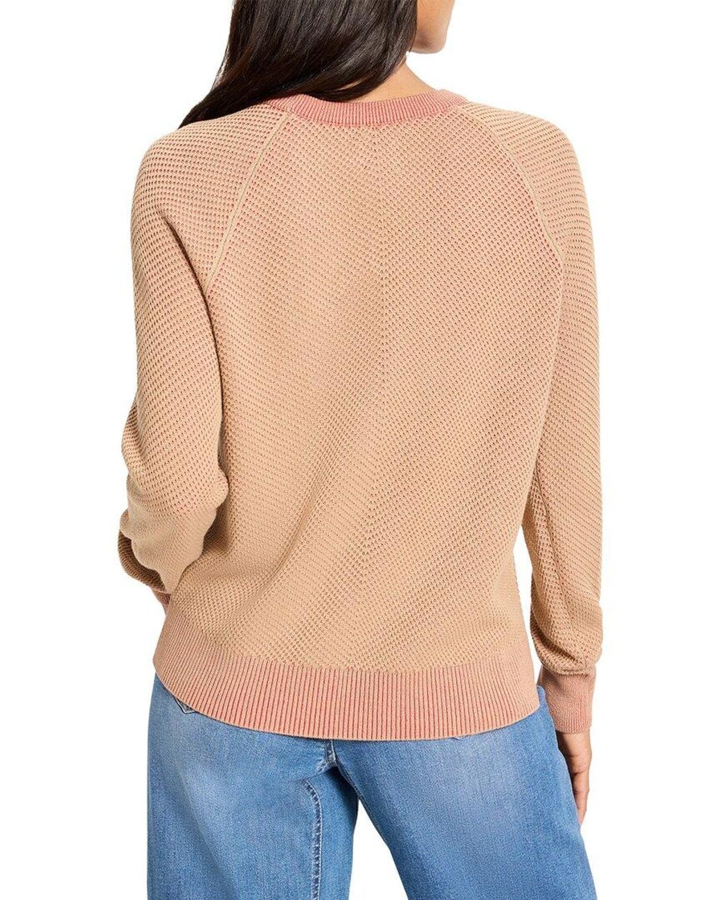 NIC+ZOE Blue Textured Cotton Sweater