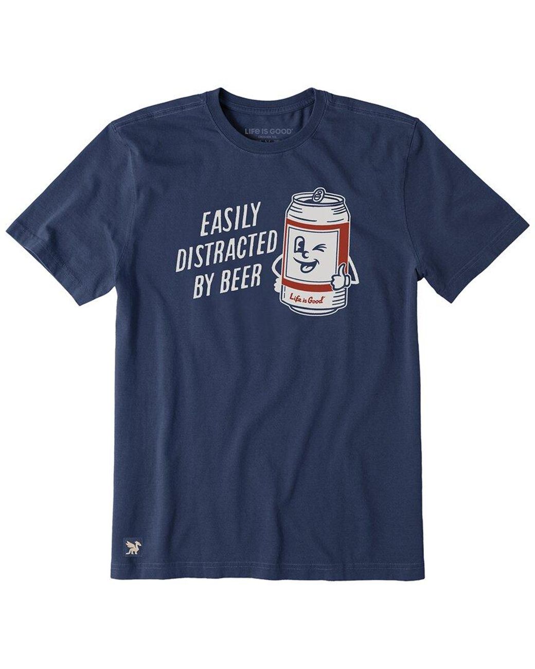 Life Is Good. Blue Crusher Shirt for men