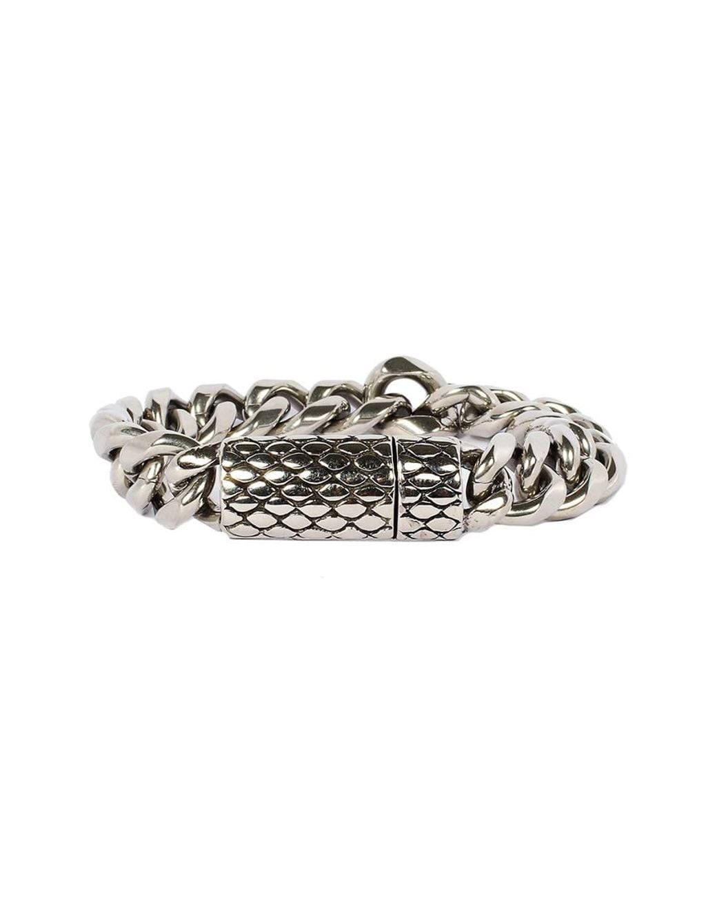 jean claude Metallic Stainless Steel Link Bracelet for men