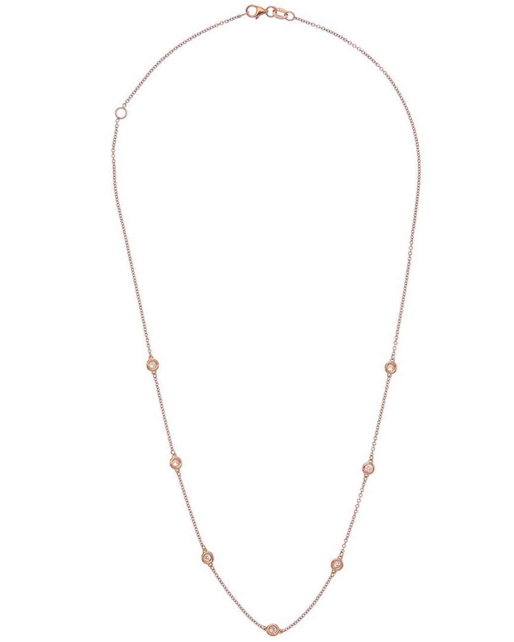 Diana M Metallic Fine Jewelry 14k Rose Gold 0.50 Ct. Tw. Diamond Necklace