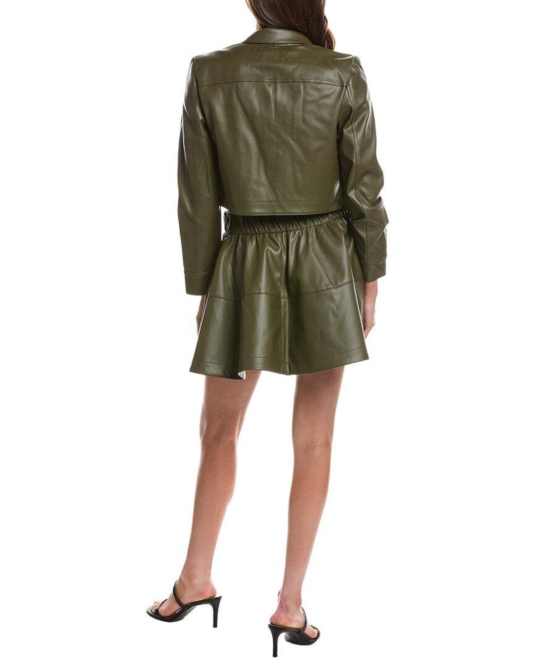 Laundry by Shelli Segal Green Curved Hem Cropped Jacket