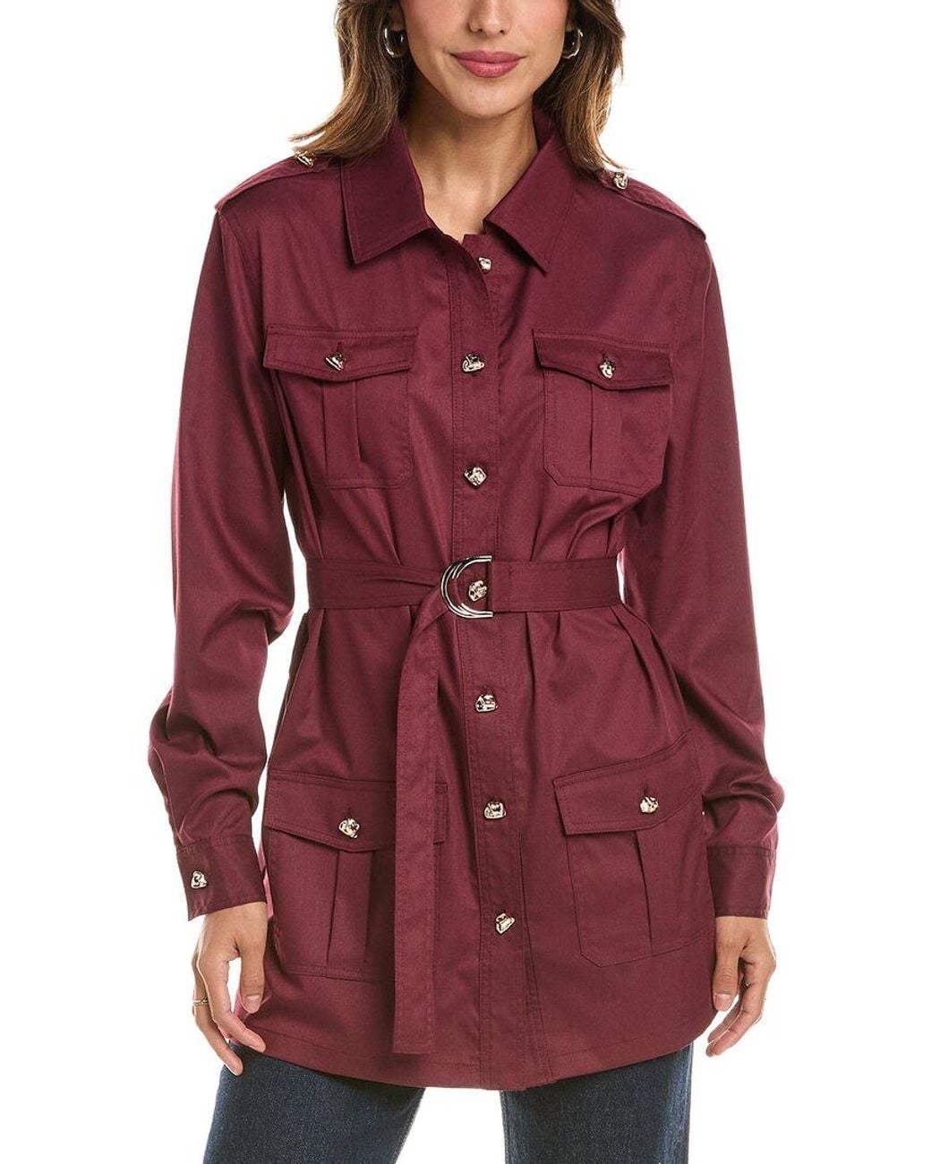 Pascale La Mode Red Belted Jacket