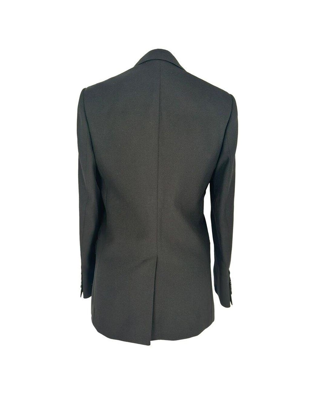 Céline Blue Single-Breasted Classic Blazer, Size Eu (Authentic Pre-Loved)