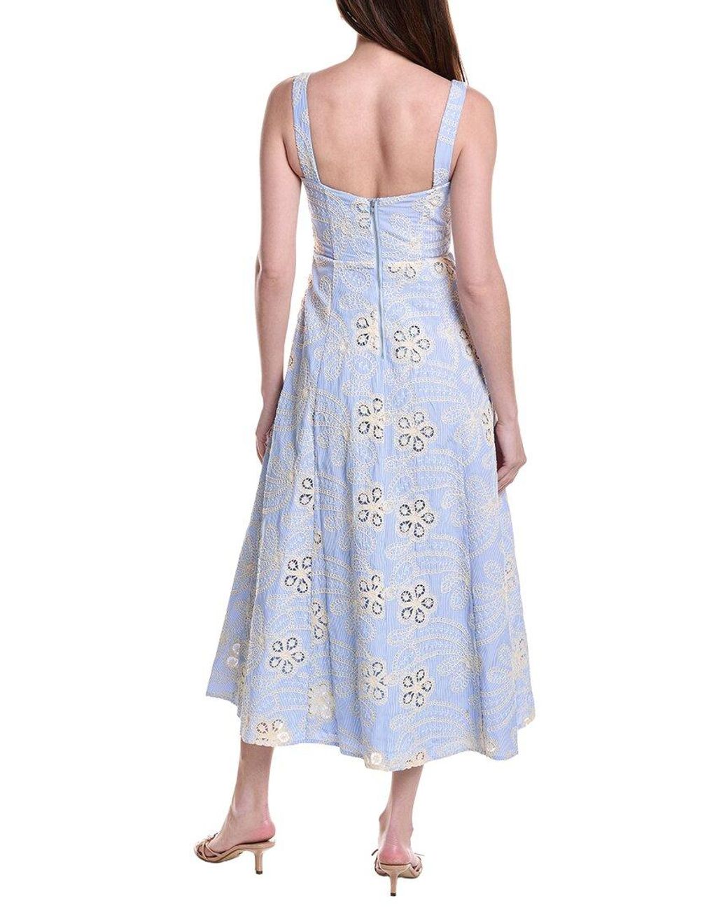 Bardot Blue Lilah Corset Midi Dress
