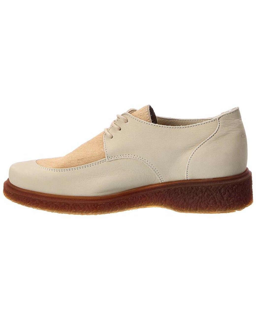 Arche White Johiro Leather & Haircalf Oxford
