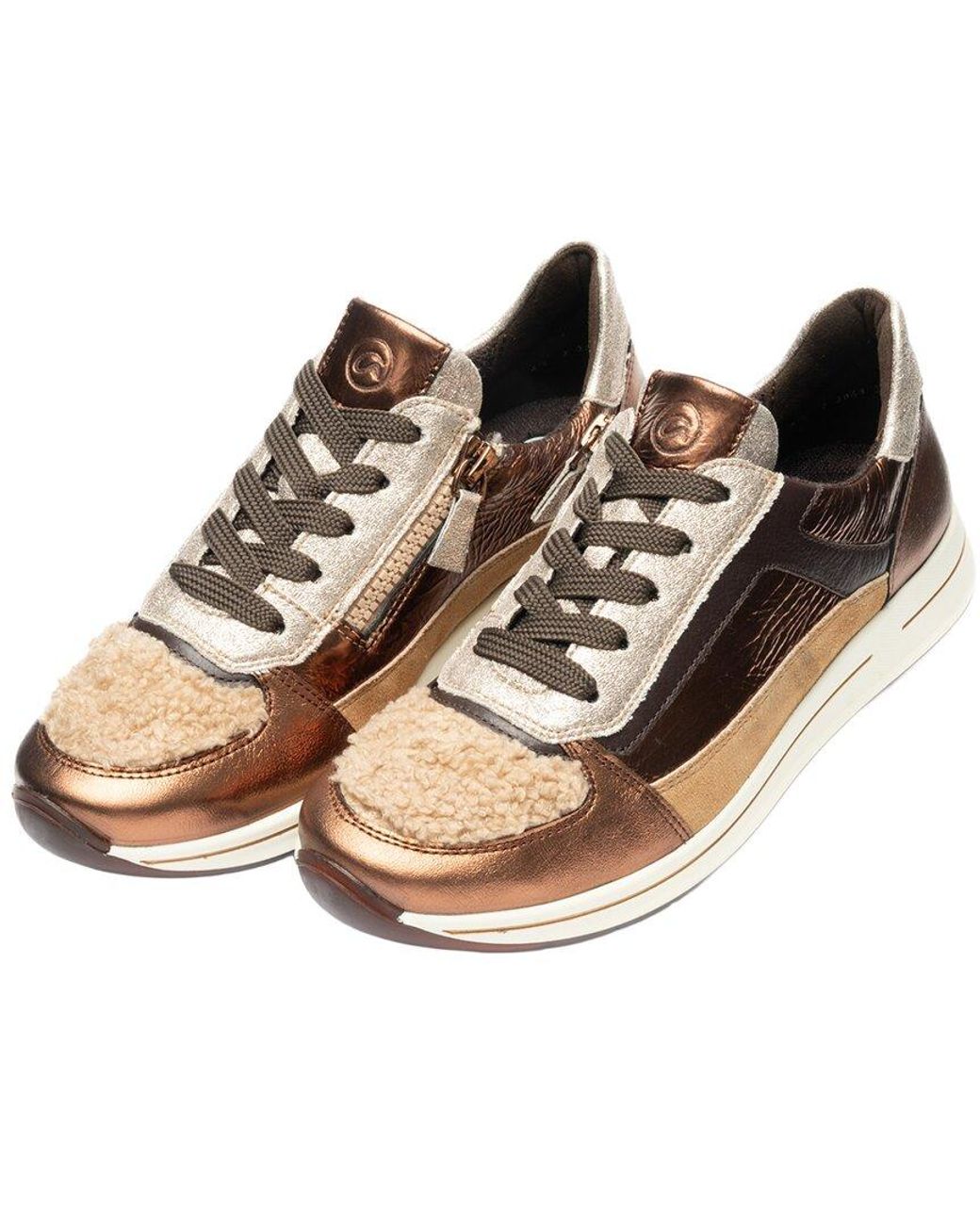 Ara Natural Obsidian Suede & Leather Sneaker
