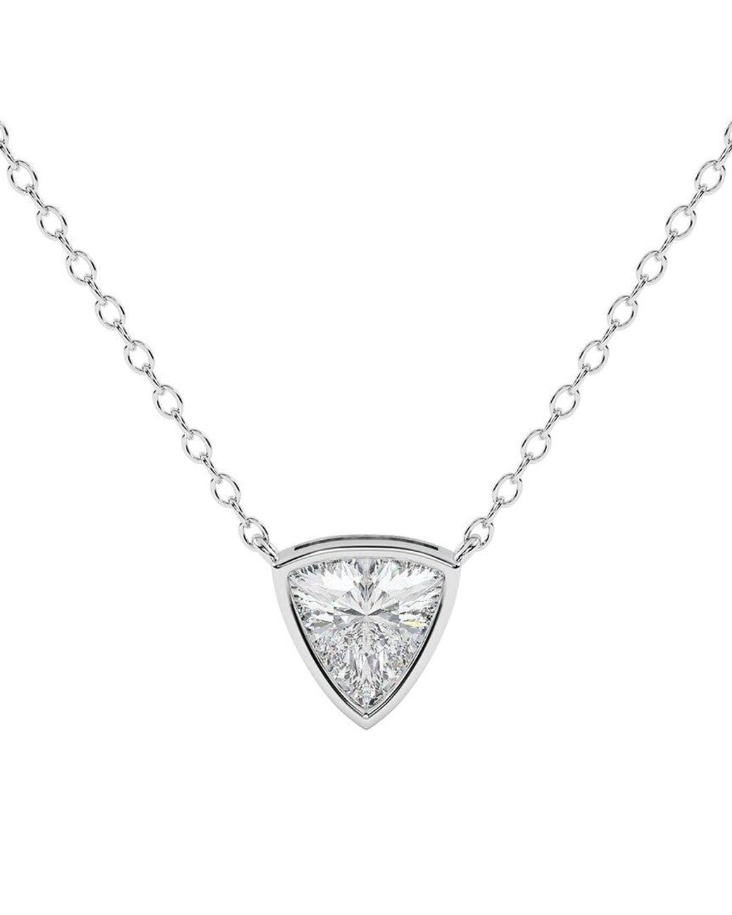 Lab Grown Diamonds Metallic 14K 0.75 Ct. Tw. Lab-Grown Diamond Necklace