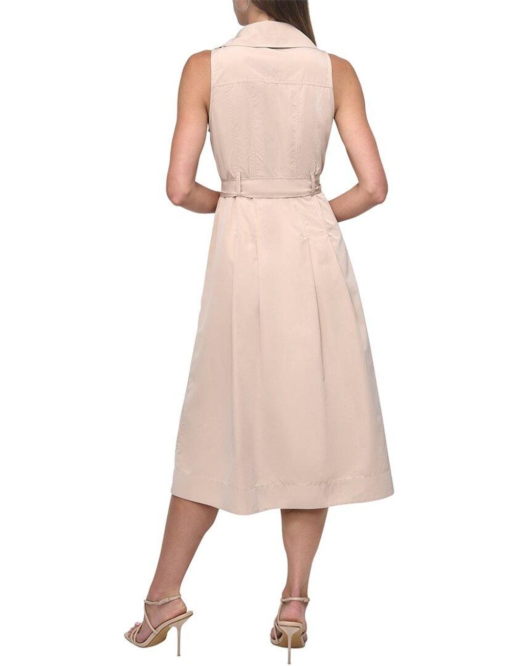 DKNY Natural Fit & Flare Vest Dress