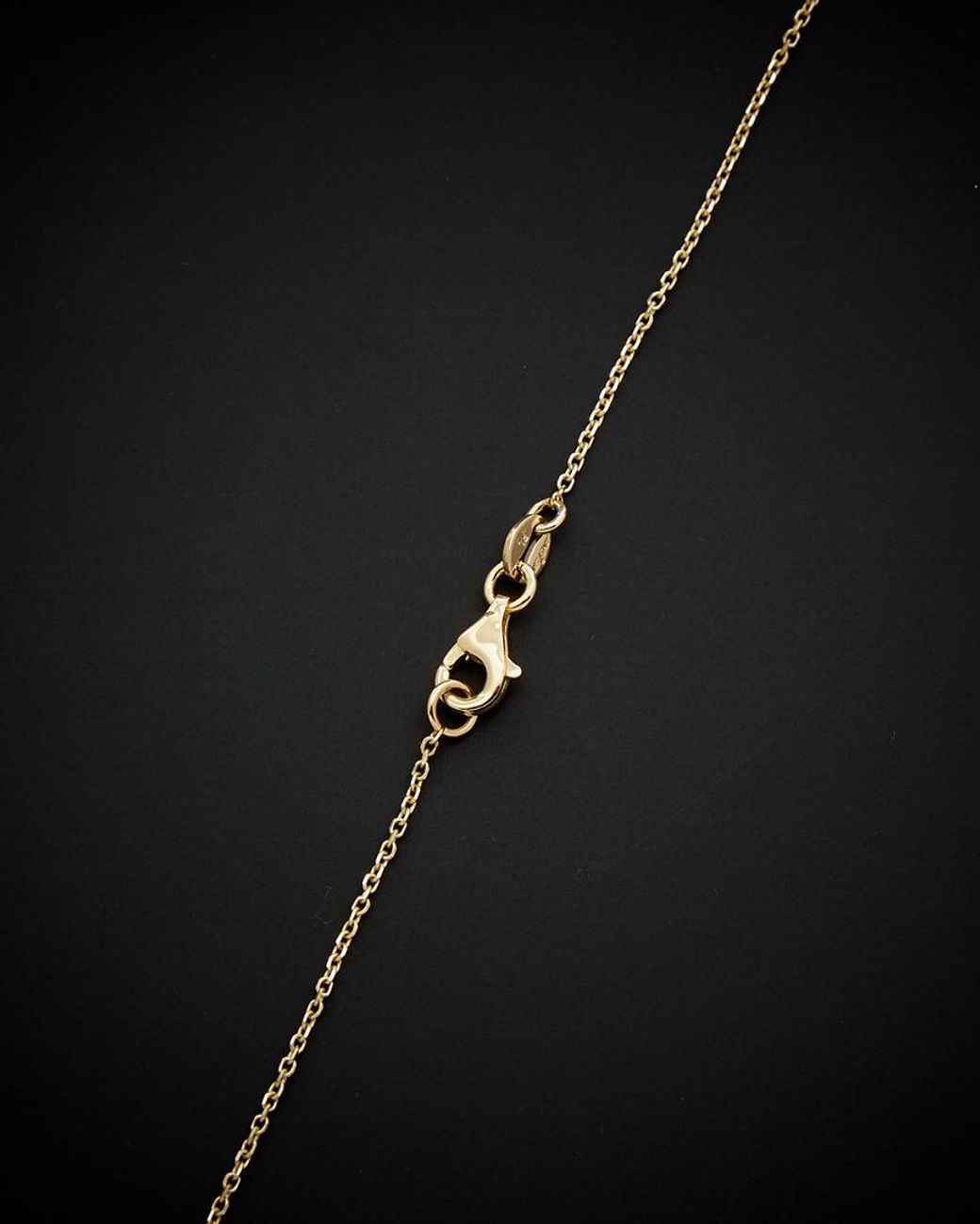 Italian Gold Black 14k Diamond Shape Bead Layer Necklace