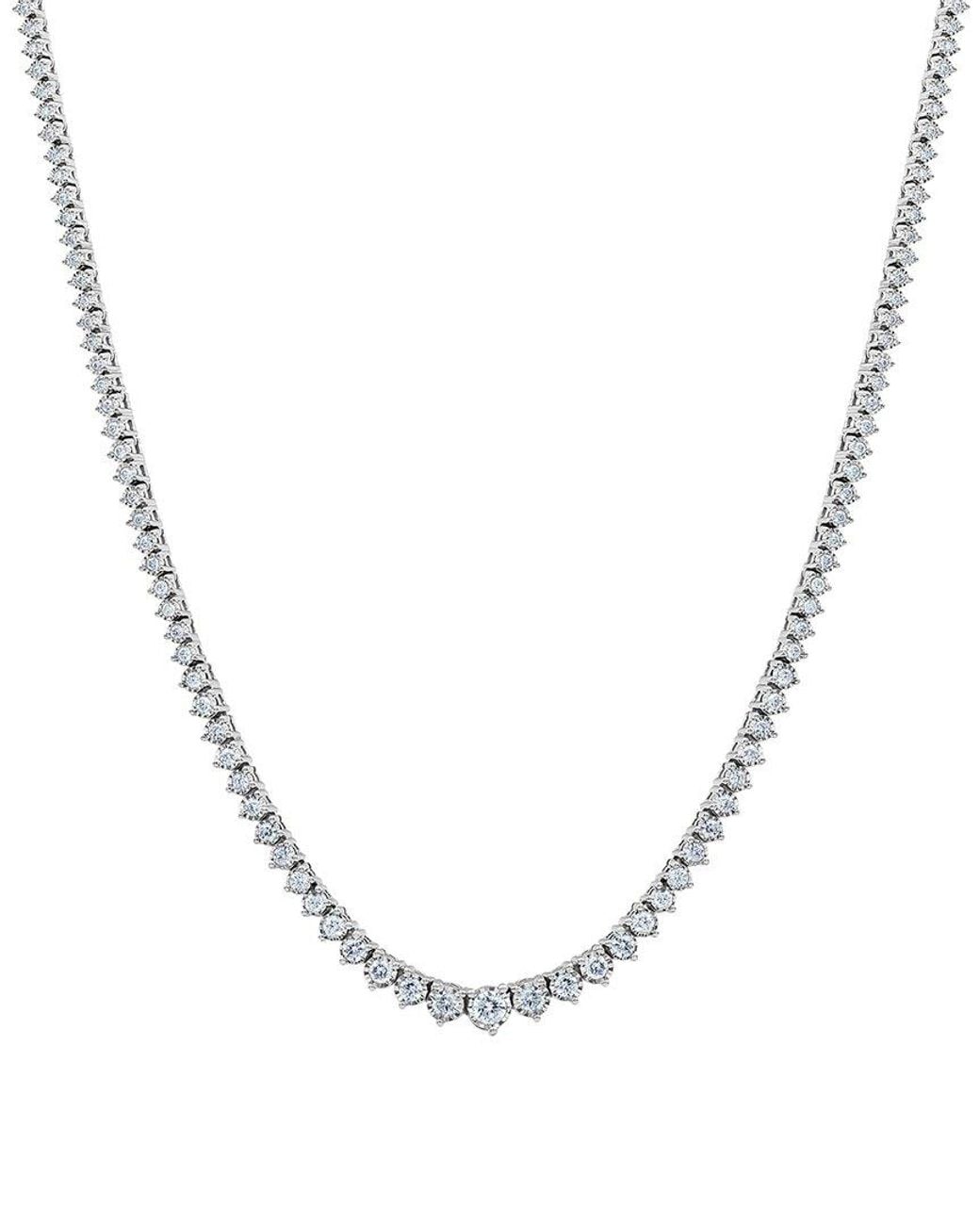Lab Grown Diamonds Metallic 14K 3.00 Ct. Tw. Lab-Grown Diamond Necklace