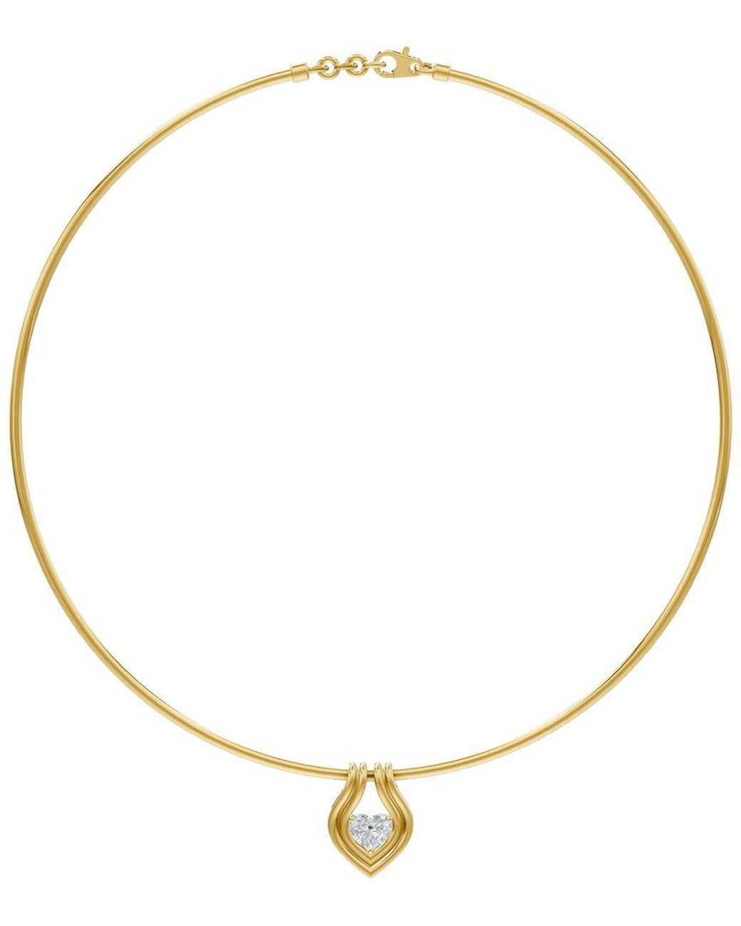 Lab Grown Diamonds Metallic 18K Over 1.00 Ct. Tw. Lab-Grown Diamond Necklace