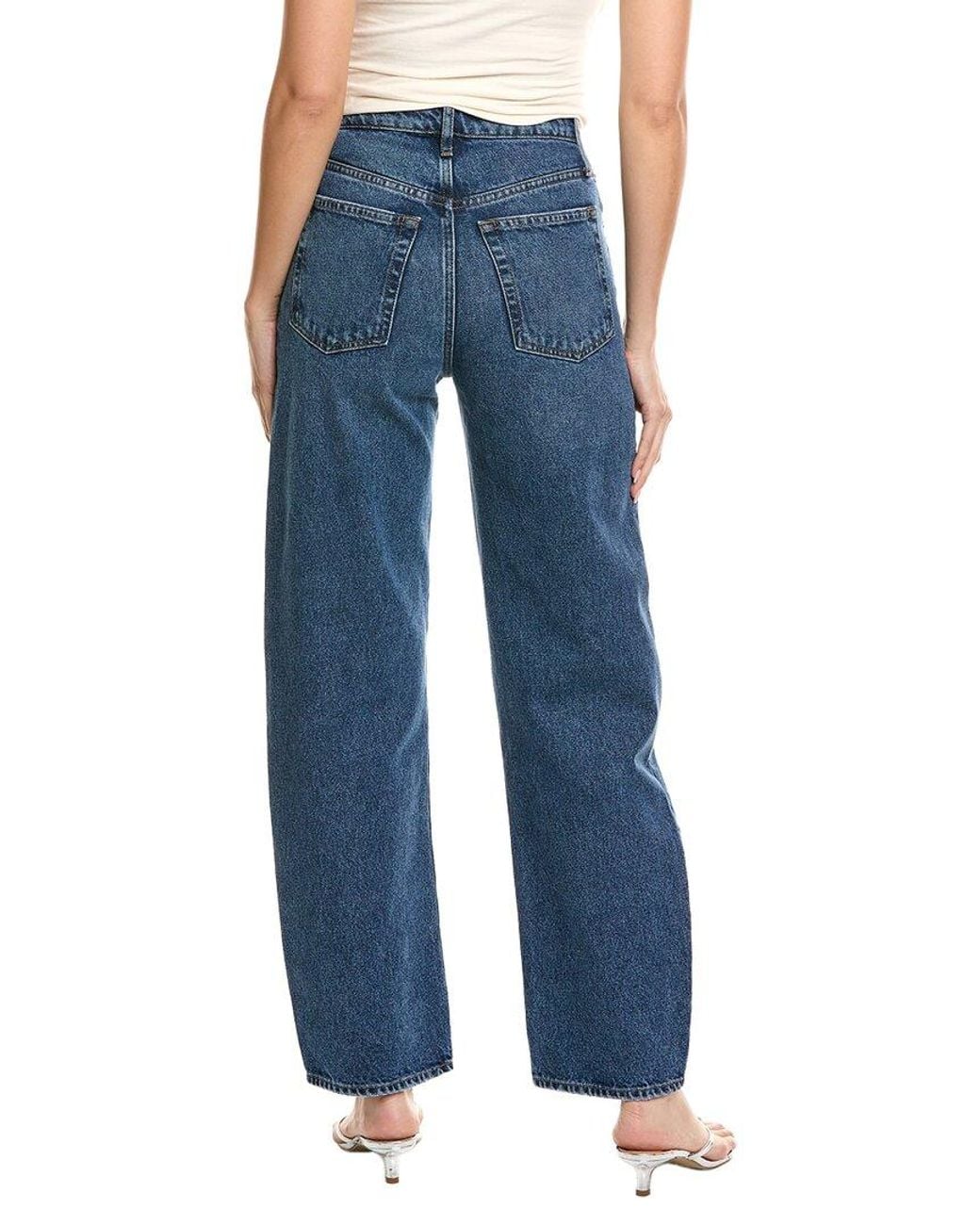FRAME Blue Long Turbo Barrel Jean