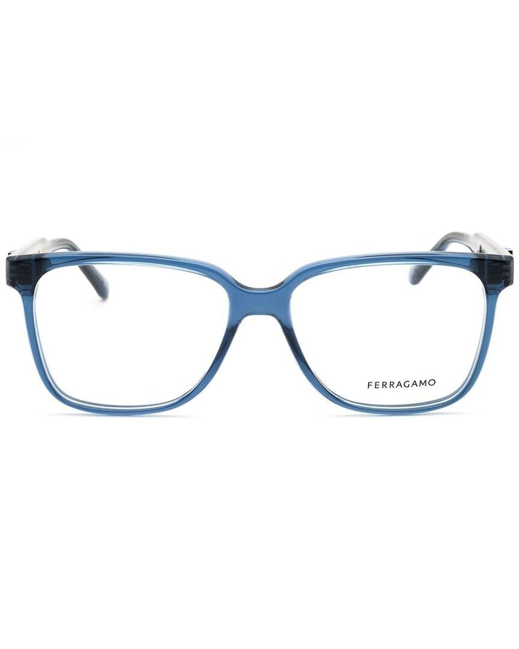 Ferragamo Blue 57Mm Optical Frames for men