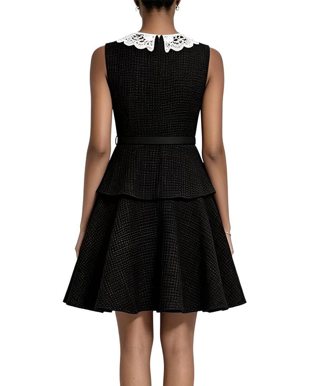 Linda Charm Black Sleeveless Mini Dress