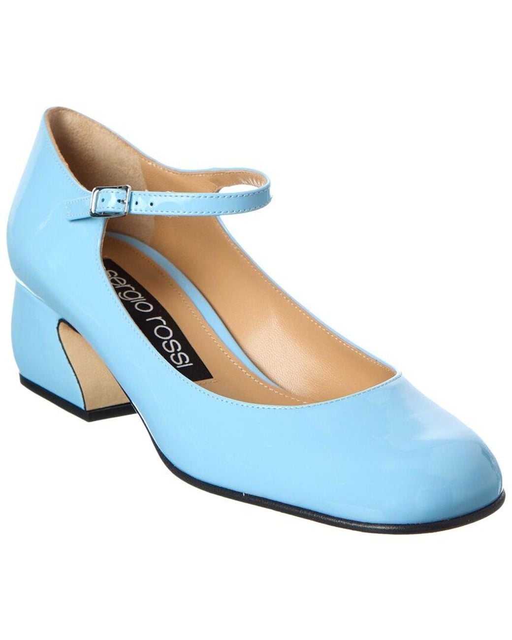 Sergio Rossi Blue 45 Patent Pump