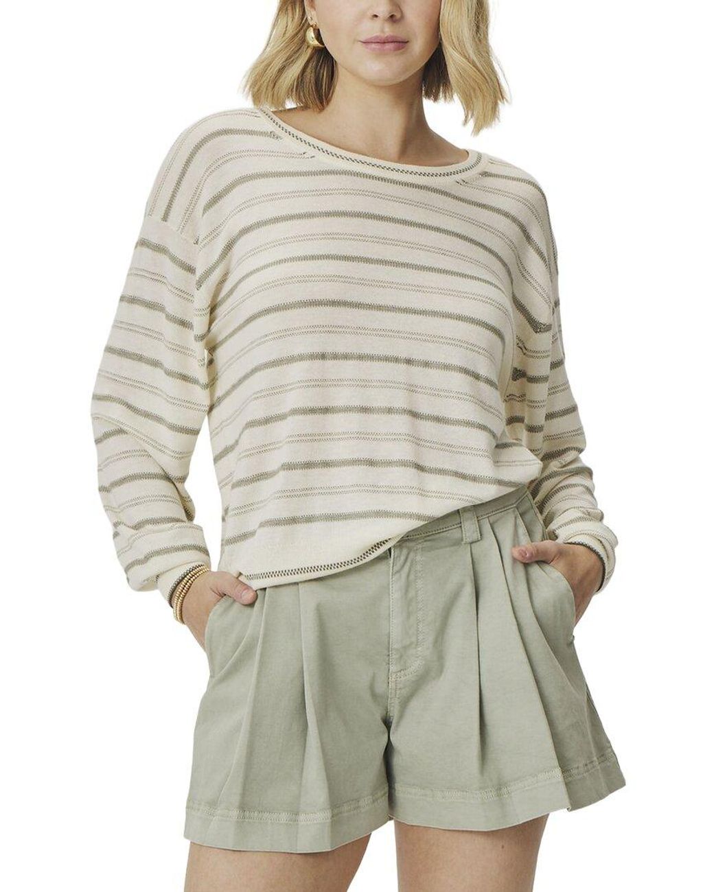 Splendid Gray Finn Multi Stripe Sweater