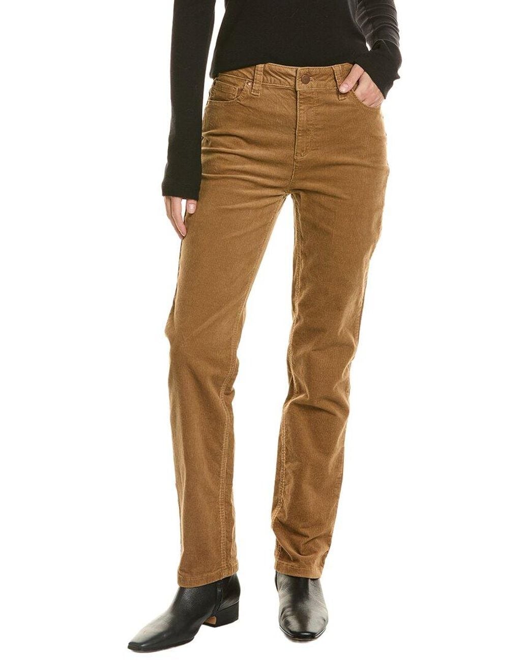 Jones New York Brown Lexington Corduroy Straight Pant