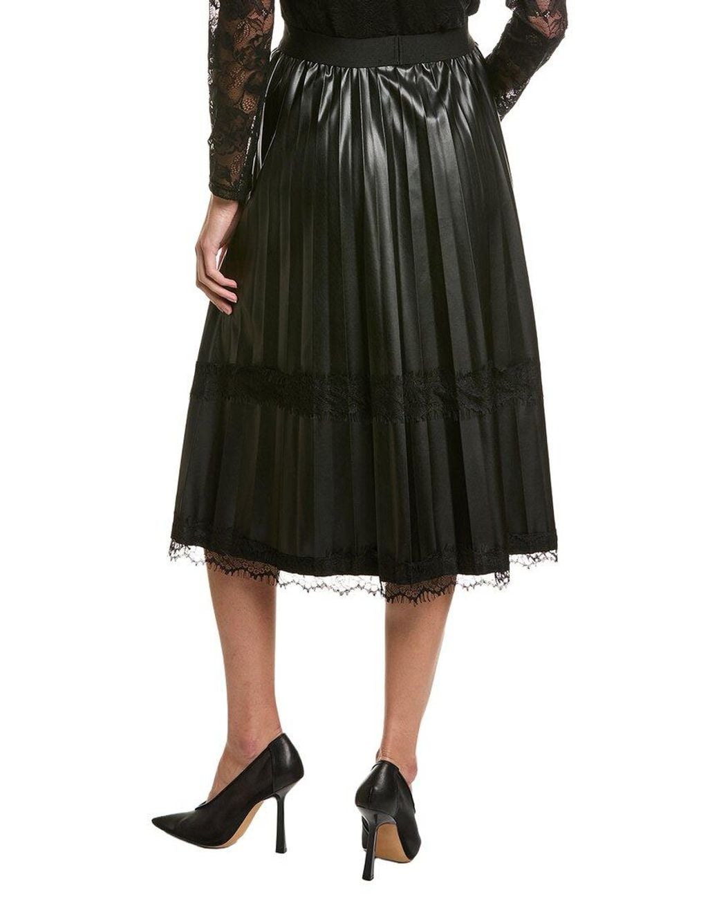 Ellen Tracy Green Pleated Skirt