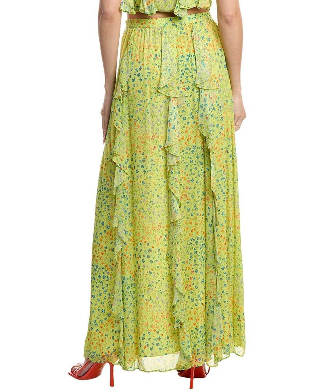 Ramy Brook Green Paola Maxi Skirt