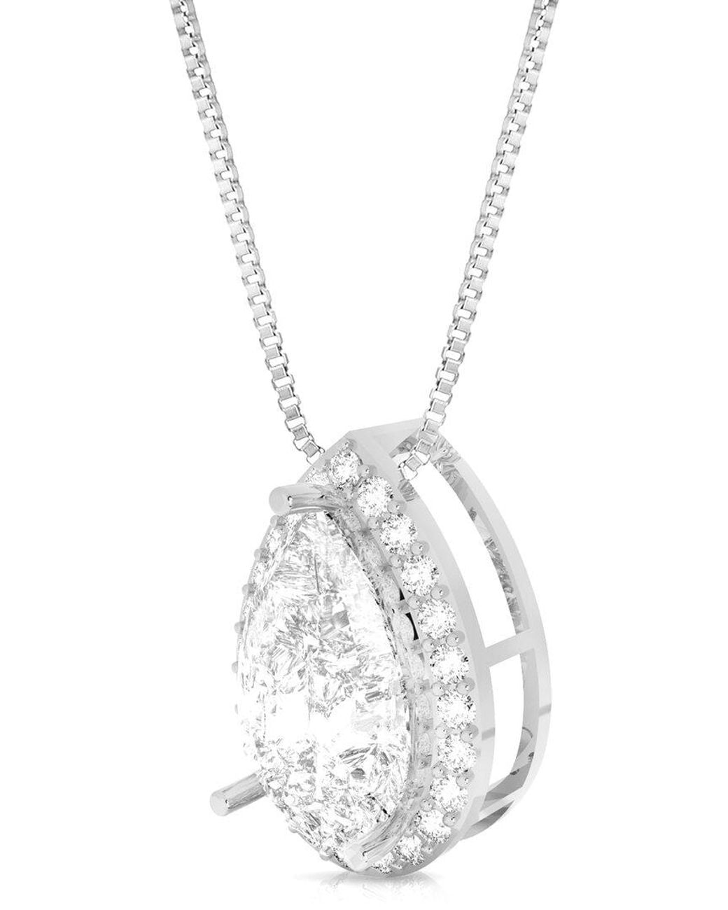 Amairah White 14K 5.00 Ct. Tw. Lab-Grown Diamond Pendant Necklace